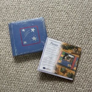 Creative Memories You’re A Star Blue 7x7 Album + Pizzazz Scrapbook Pages Duo